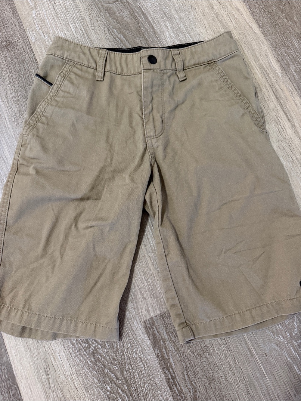 GUC Quiksilver Boys Khaki Casual Shorts, Size 8 (Waist 24)